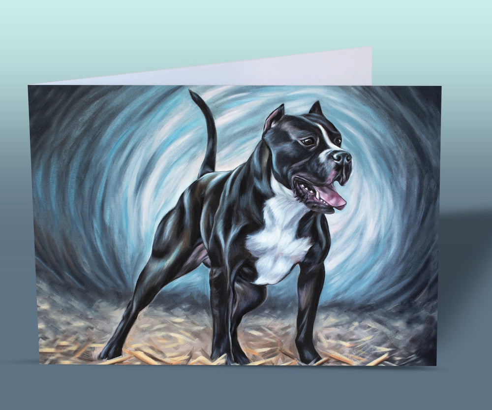 American bulldog greeting card
