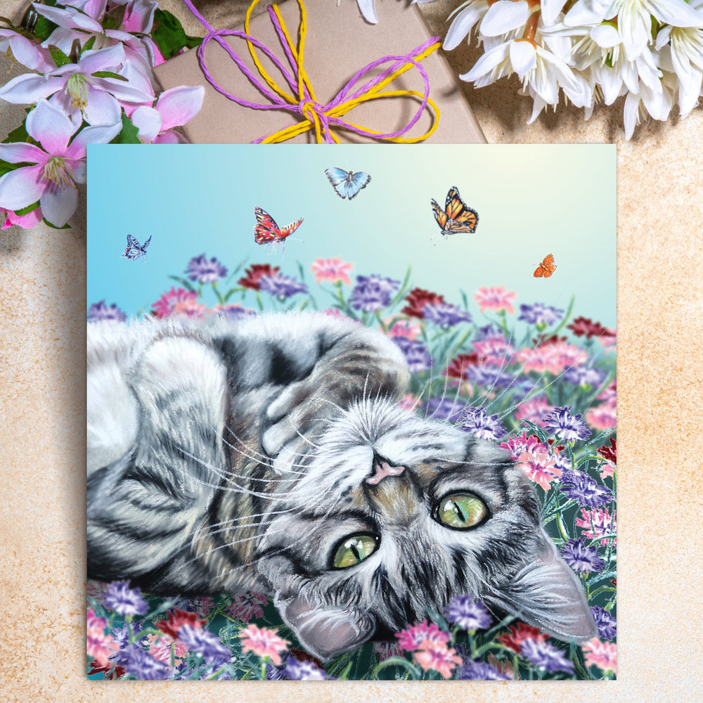 cute kitten greeting card