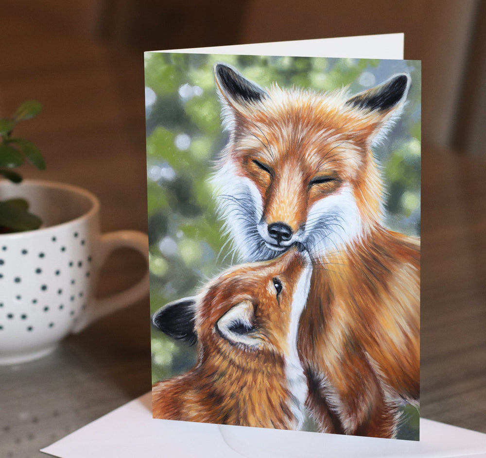 foxes greeting card
