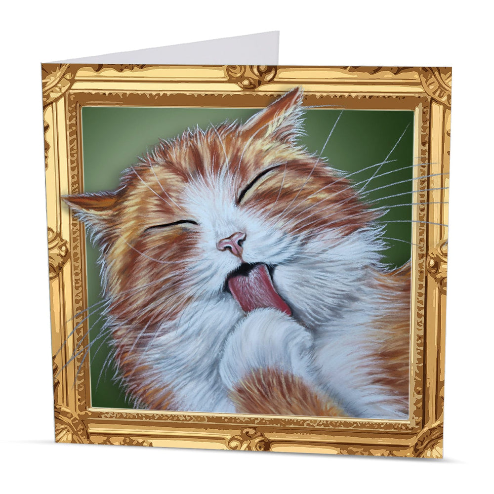 ginger cat greeting card