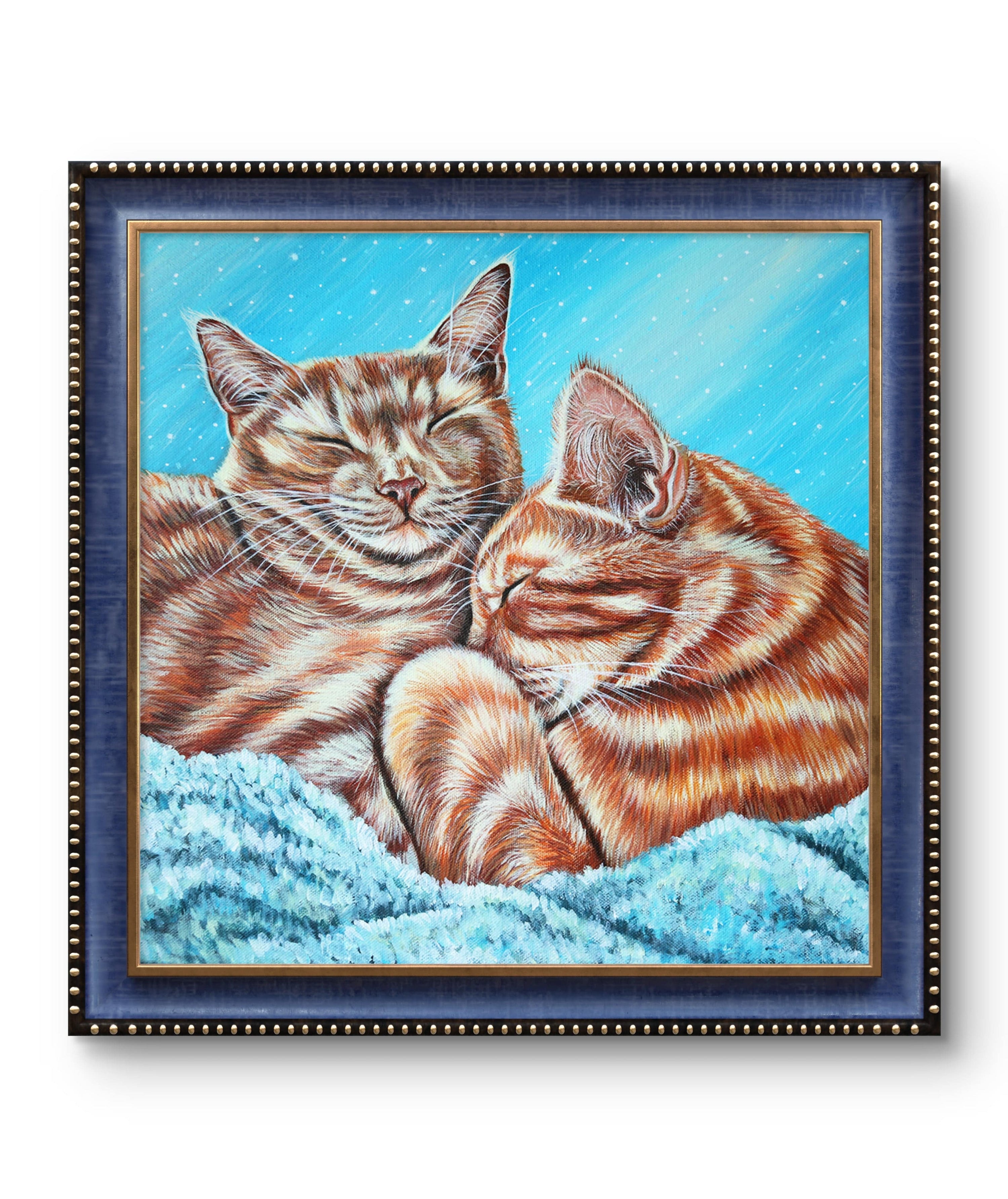 ginger cats acrylic painting