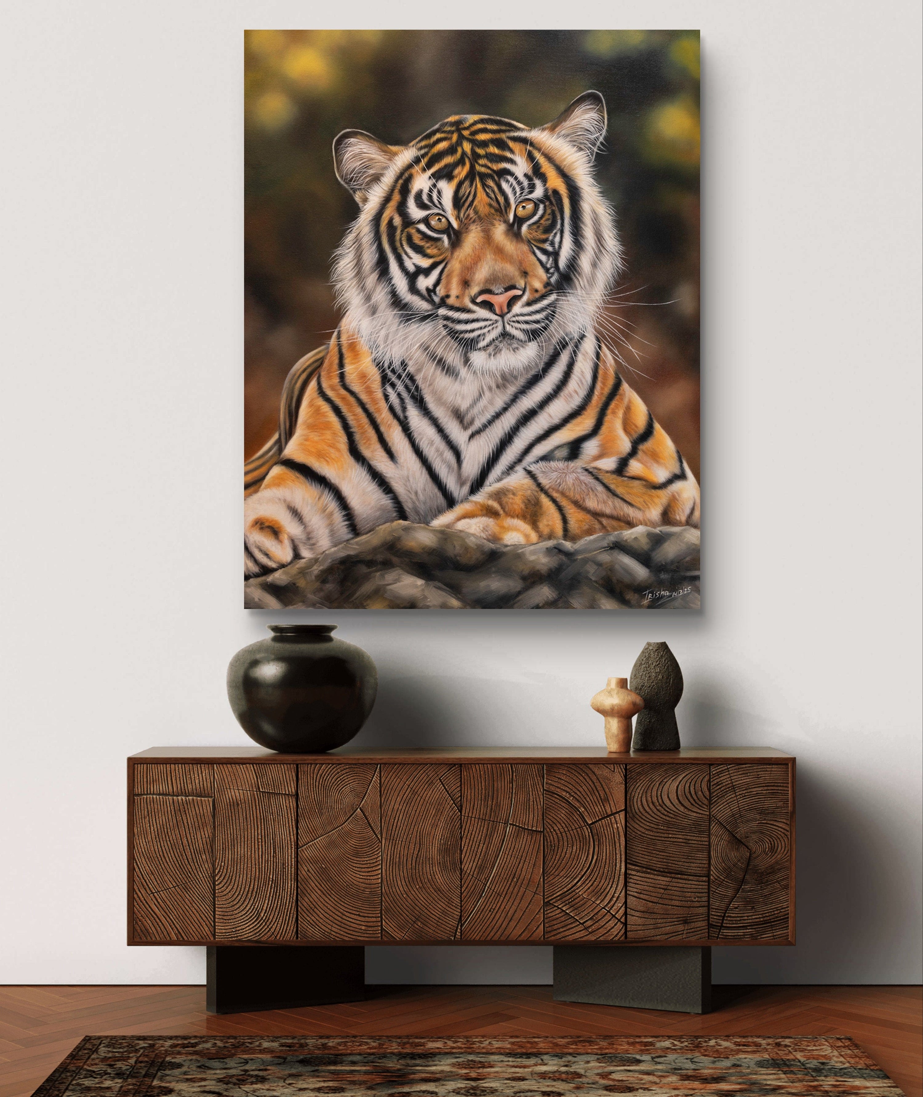 tiger wall art original oil painting