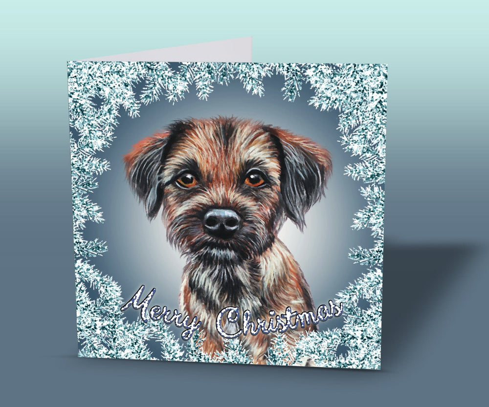 Border terrier Christmas Card