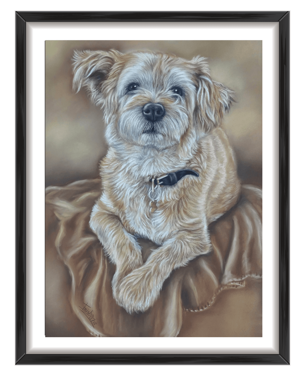dog portrait painting by professional pet artist Irisha