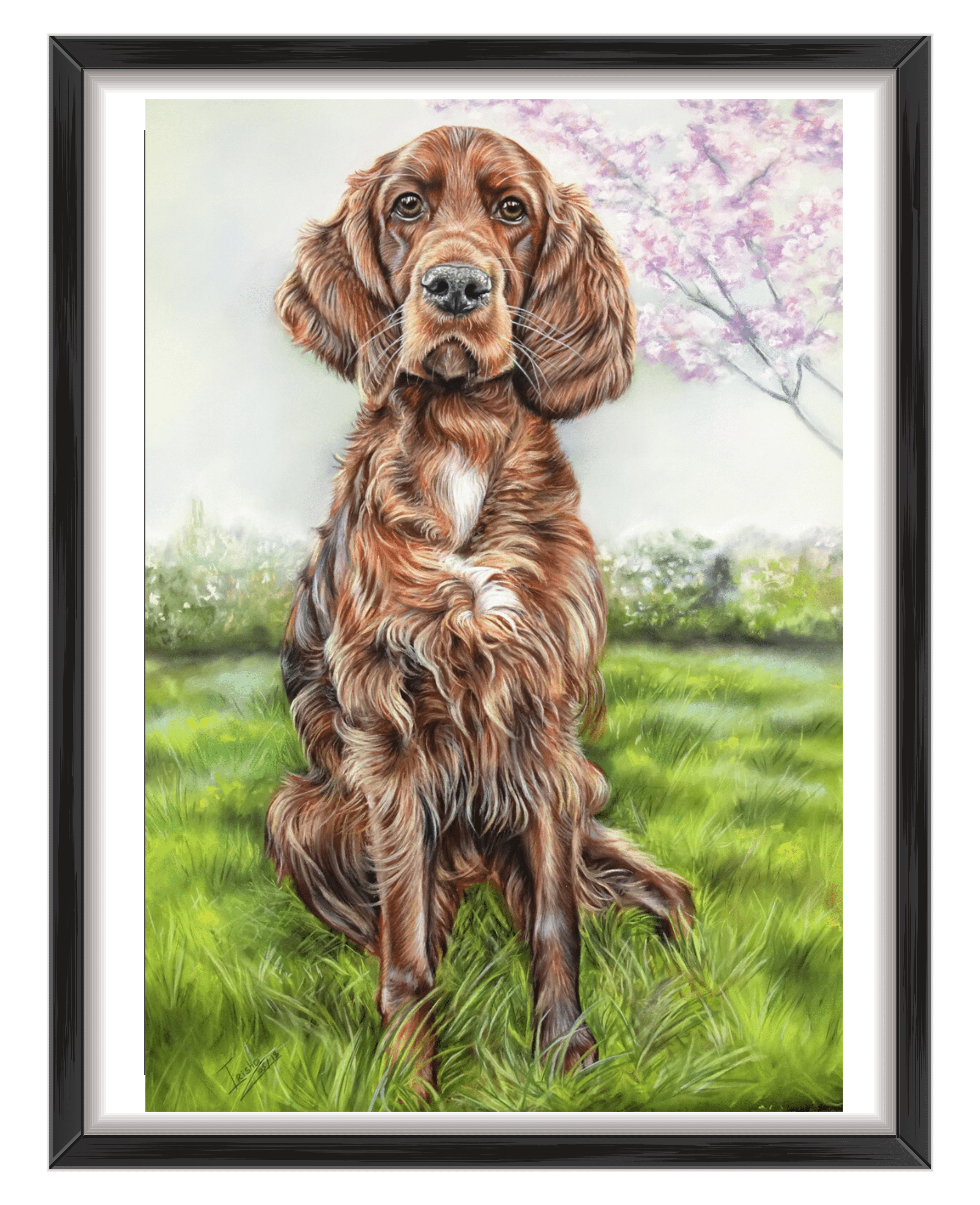 custom portrait of a red Setter by Irisha
