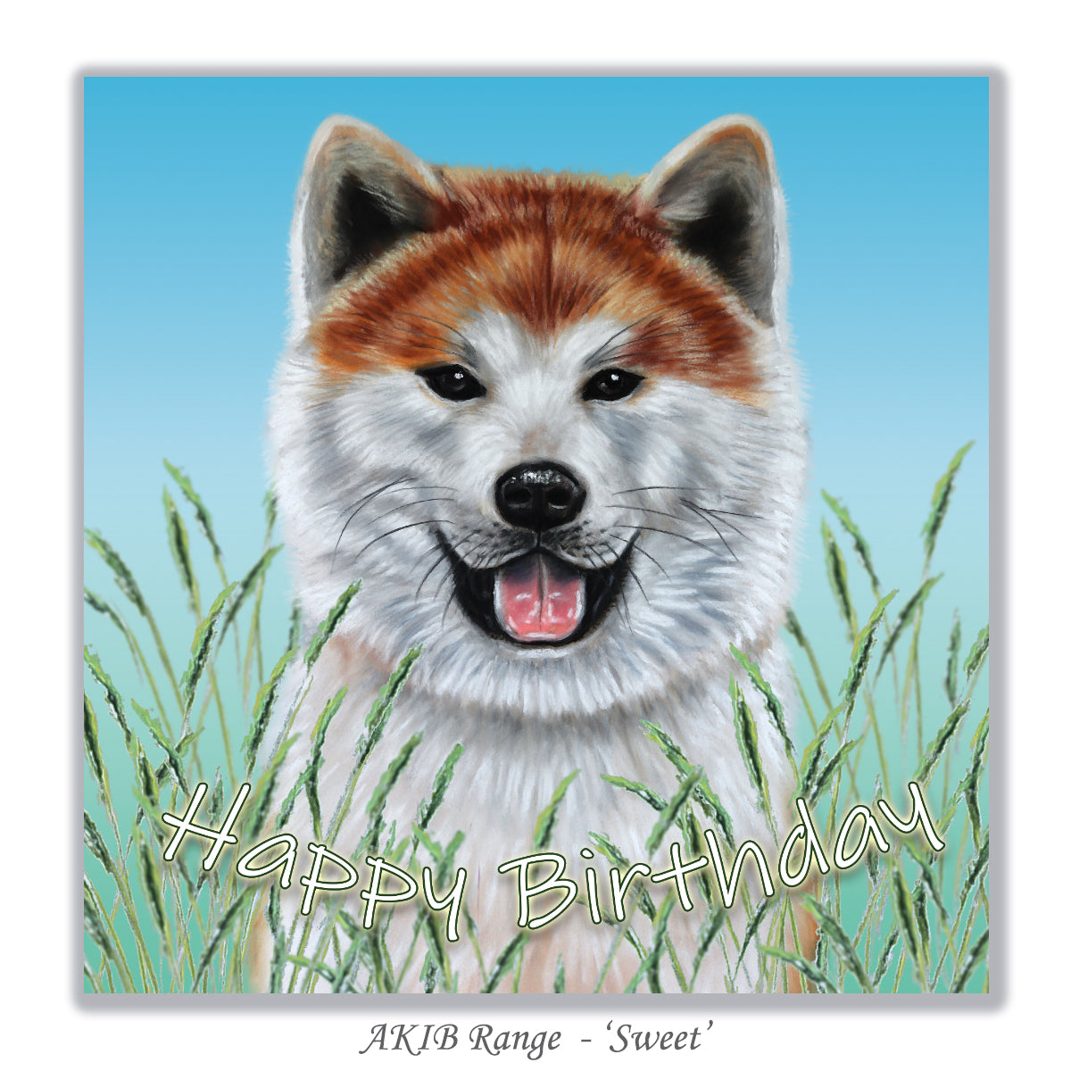 akita greeting card