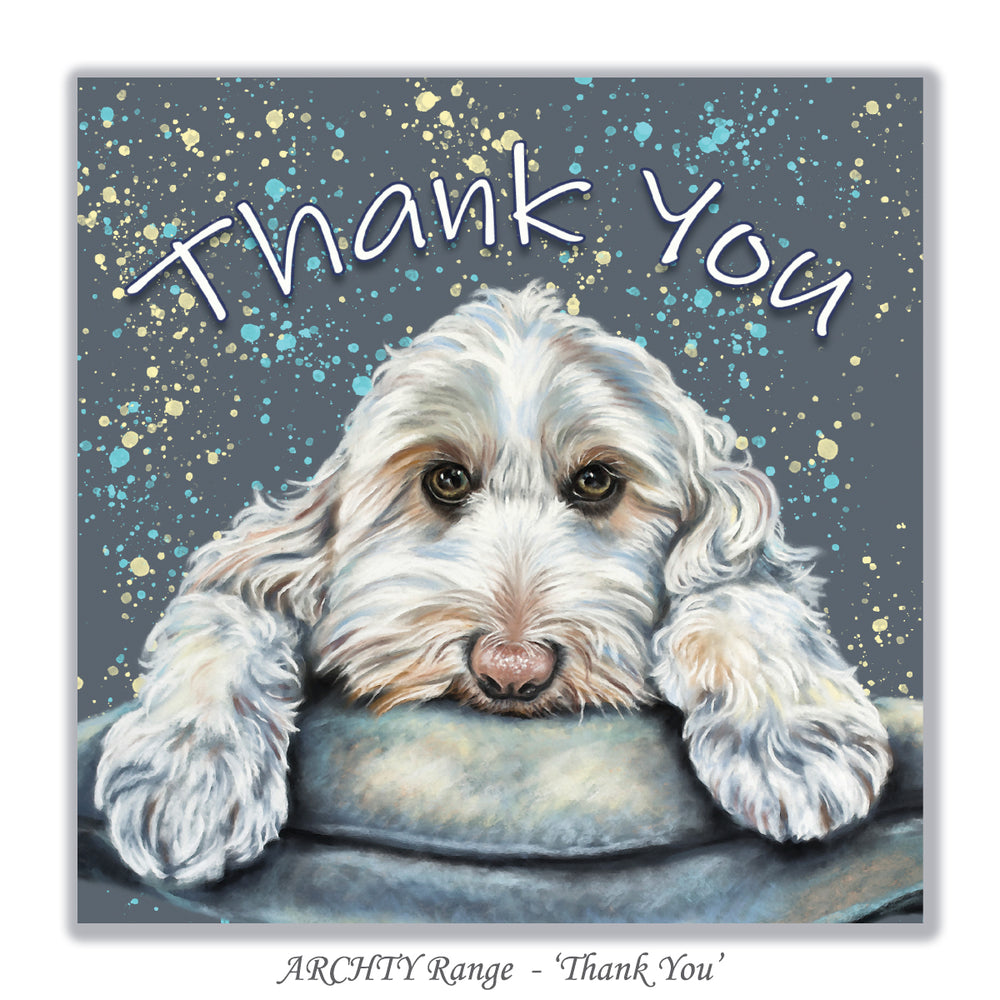 thank you card labradoodle