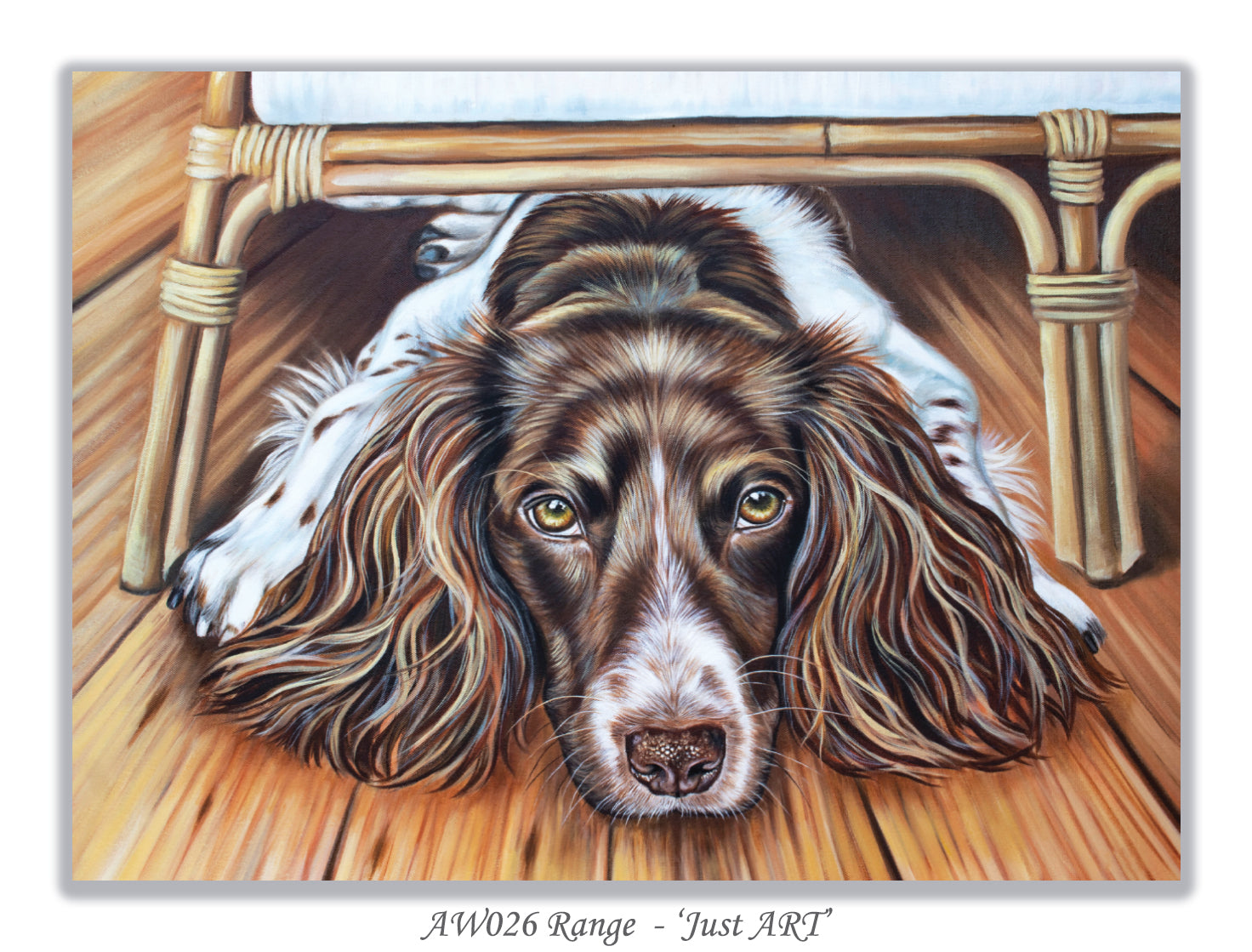 springer spaniel greeting card