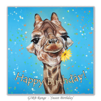 birthday card giraffe