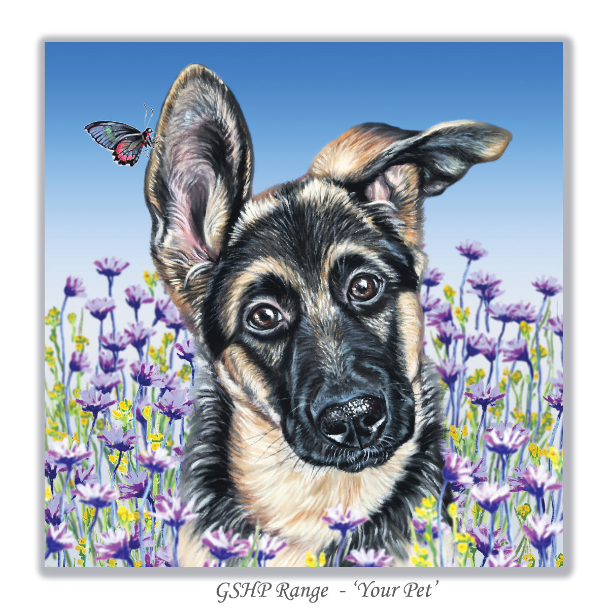 german shepherd puppy card