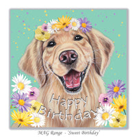 birthday card golden retriever