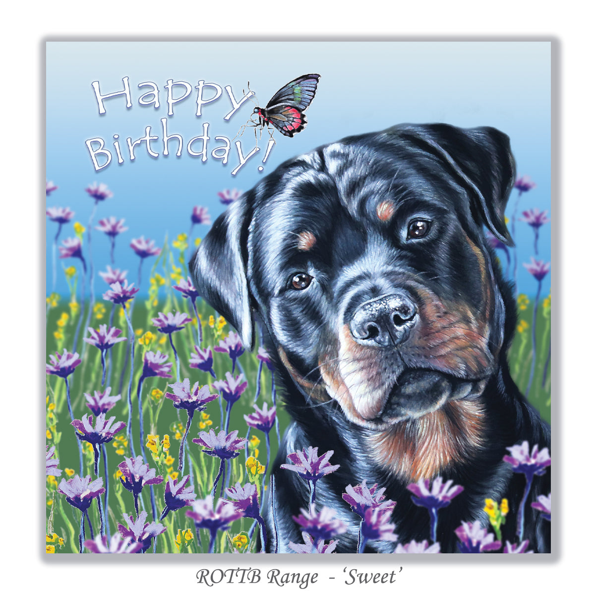 birthday card with rottweiler