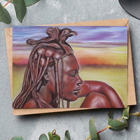 African lady fine art greeting card