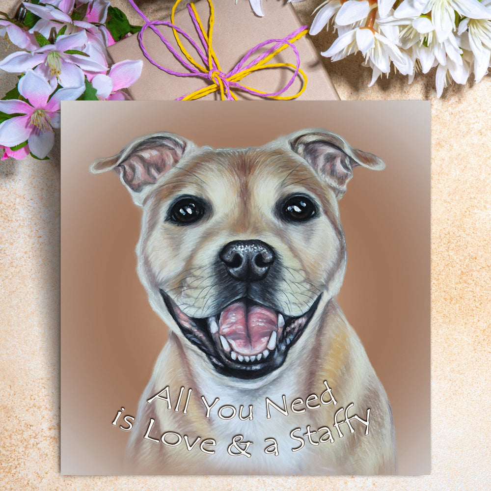 all you need is love and a staffy