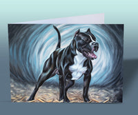 American bulldog greeting card