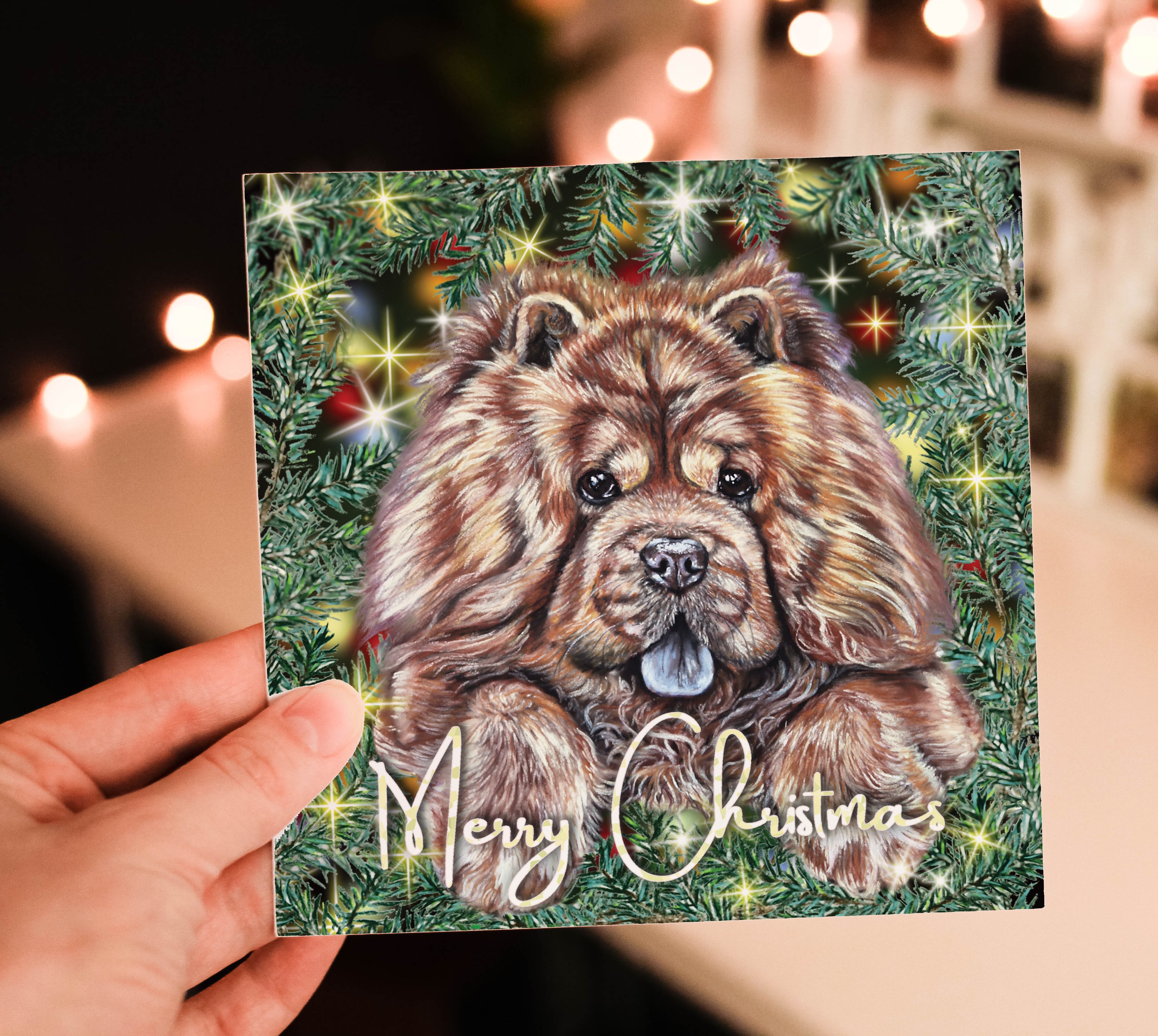 chow chow christmas card