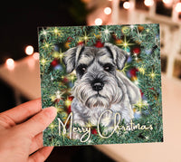 christmas card Schnauzer