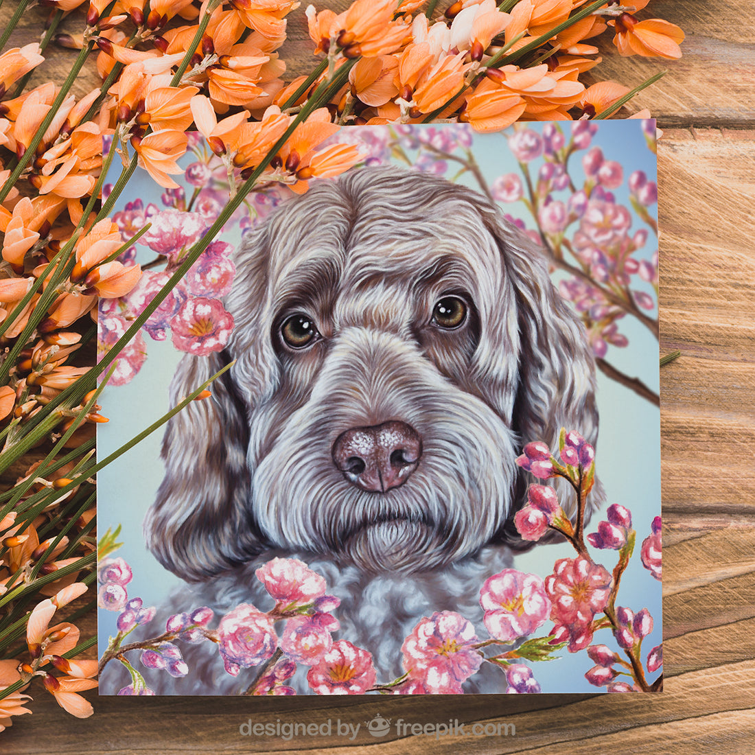 cockapoo greeting card