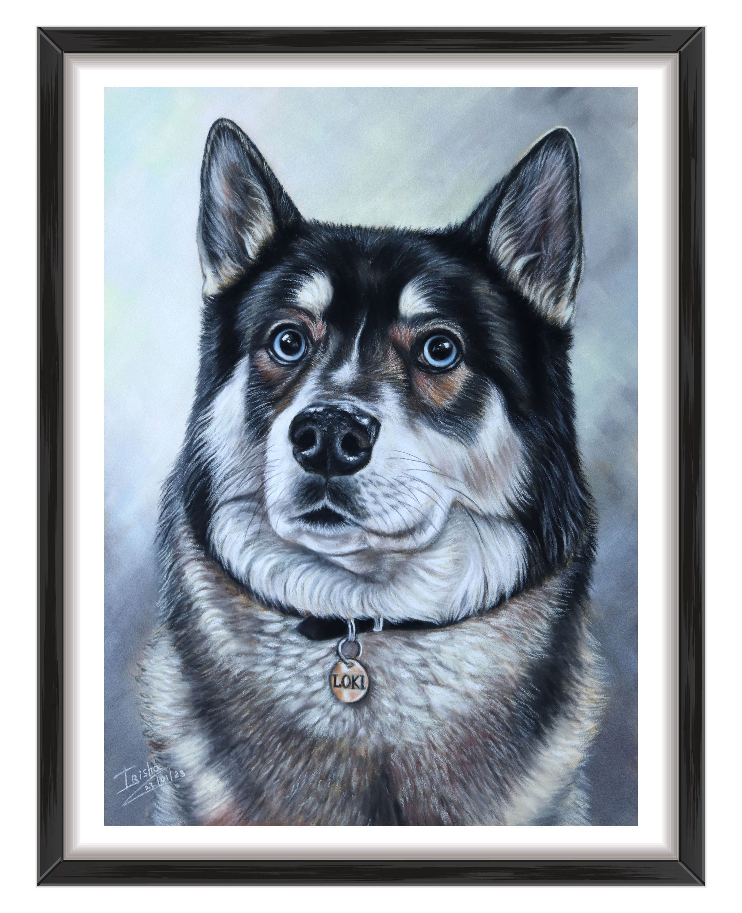 commission custom dog portrait painting