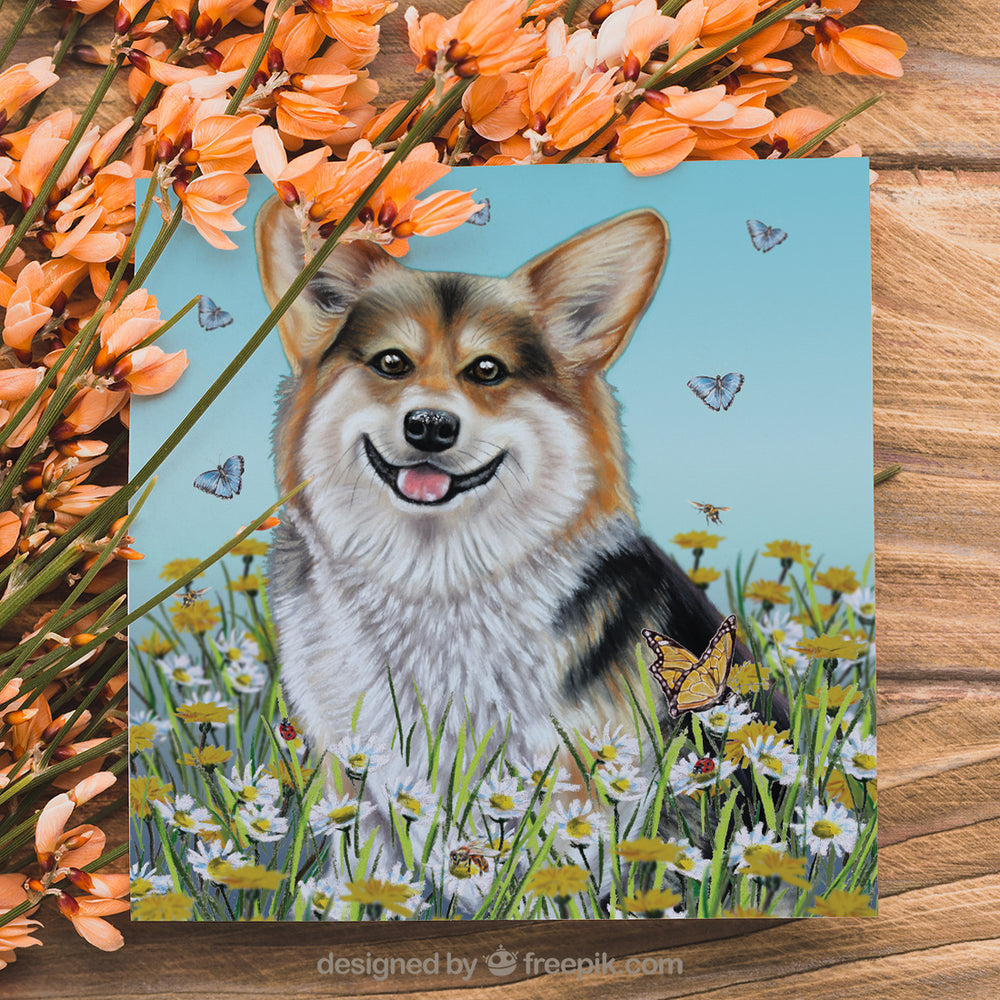 corgi greeting card