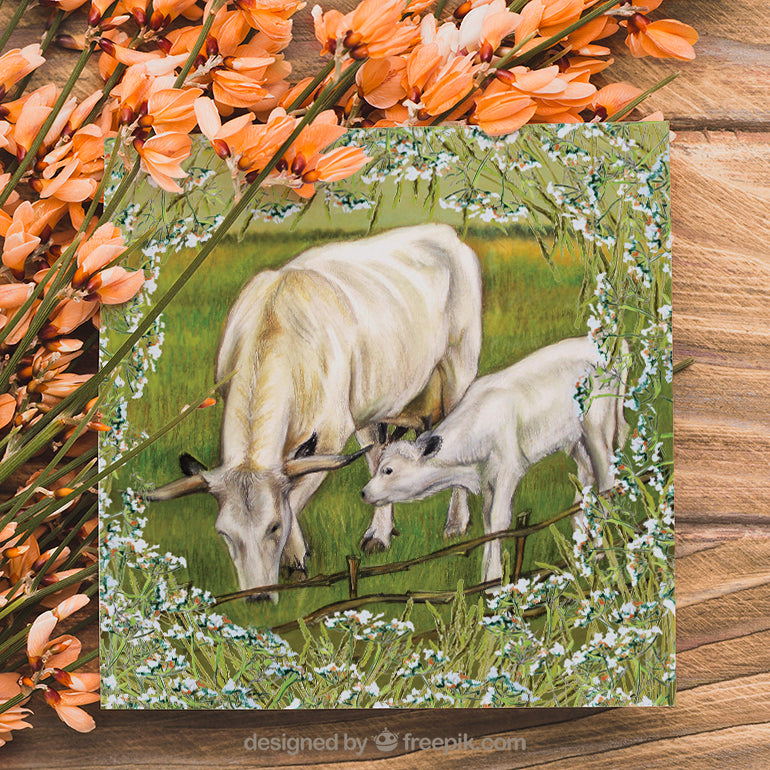 cows greeting card