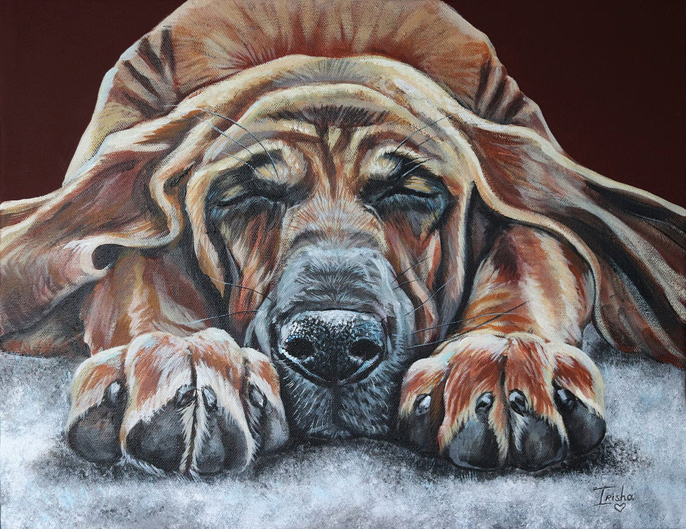 dog wall art bloodhound