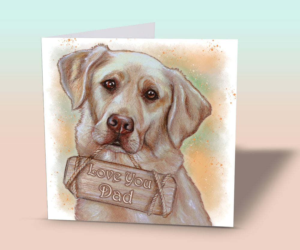 labrador retriever fathers day card