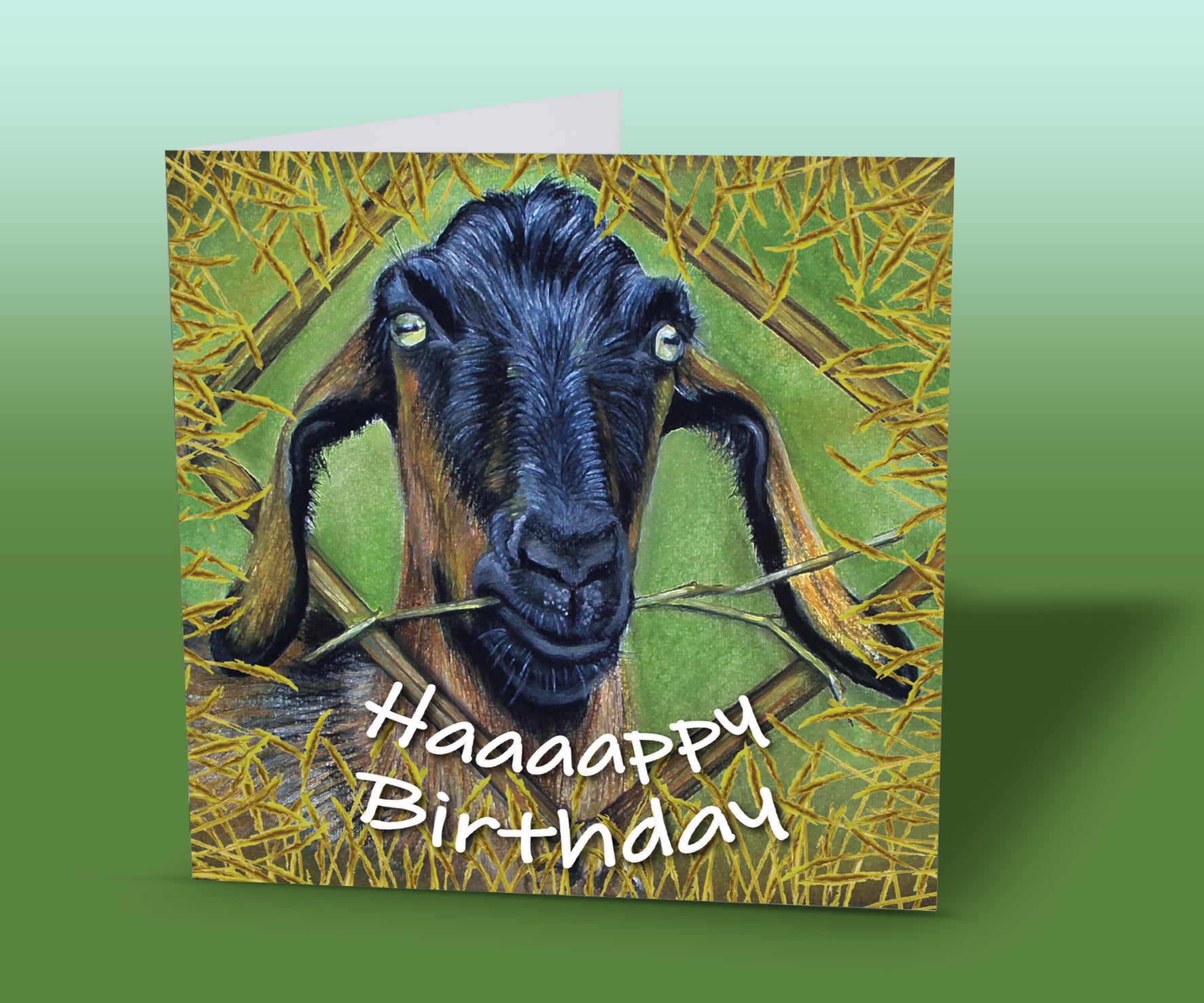 goat birthday card