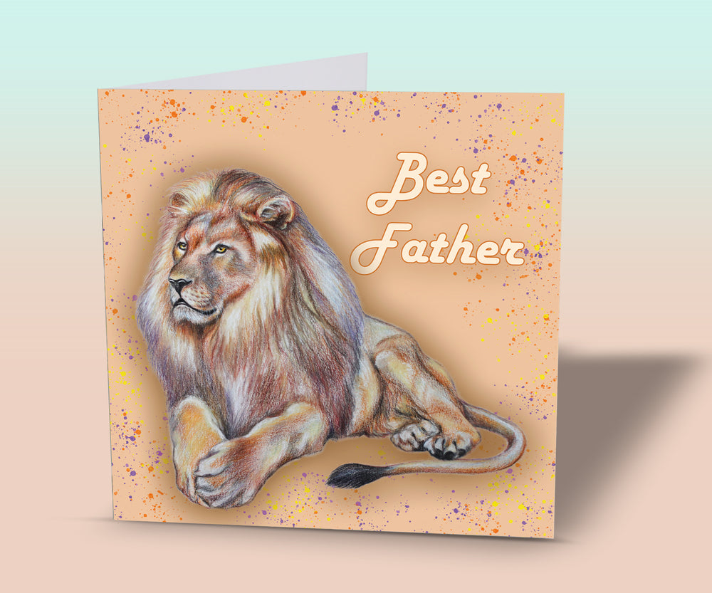 fathers day card lion