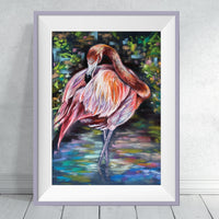 flamingo wall art