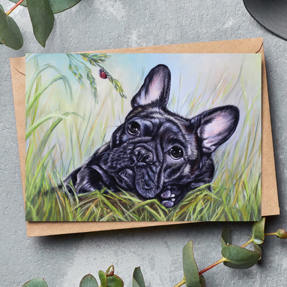 French Bulldog fine art greeting card