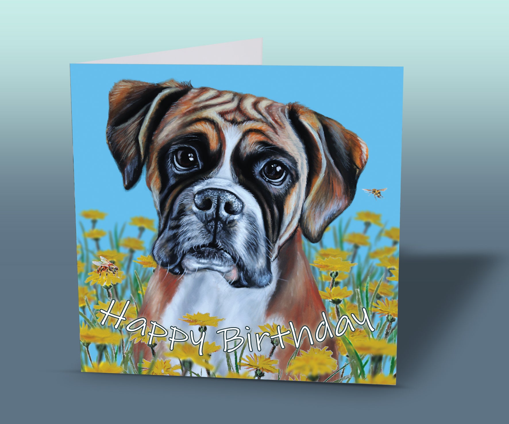 german boxer birthday card