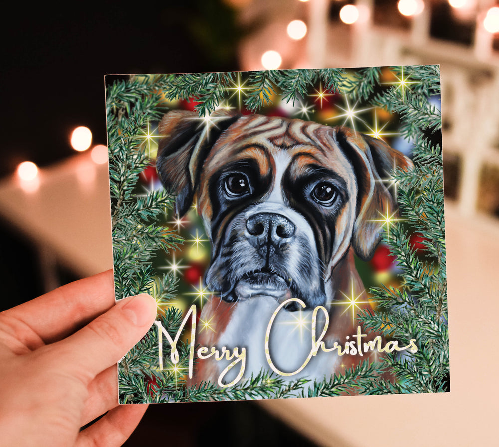 german boxer christmas card