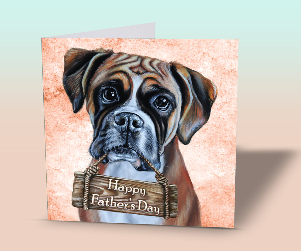 german boxer fathers day card