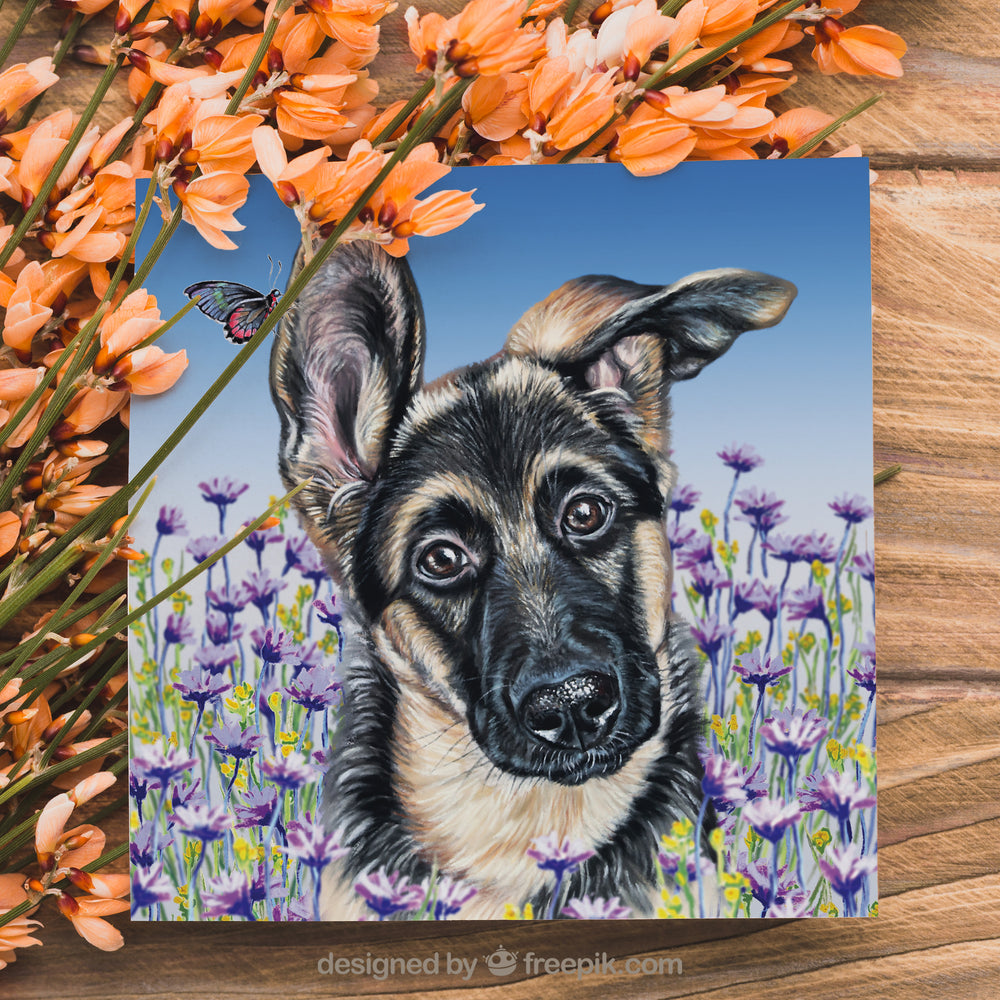 german shepherd card