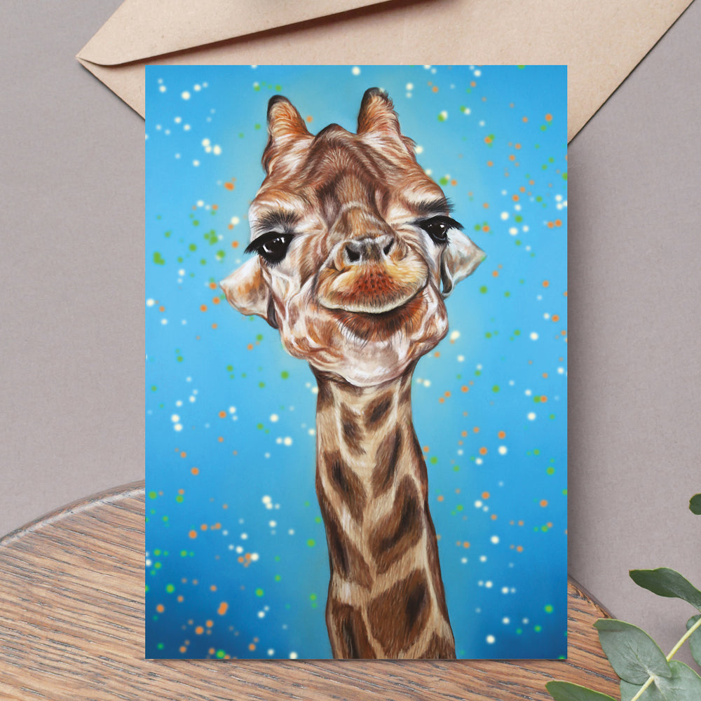 giraffe greeting card