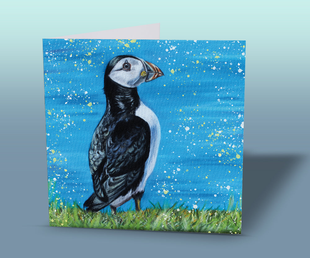 greeting card puffin