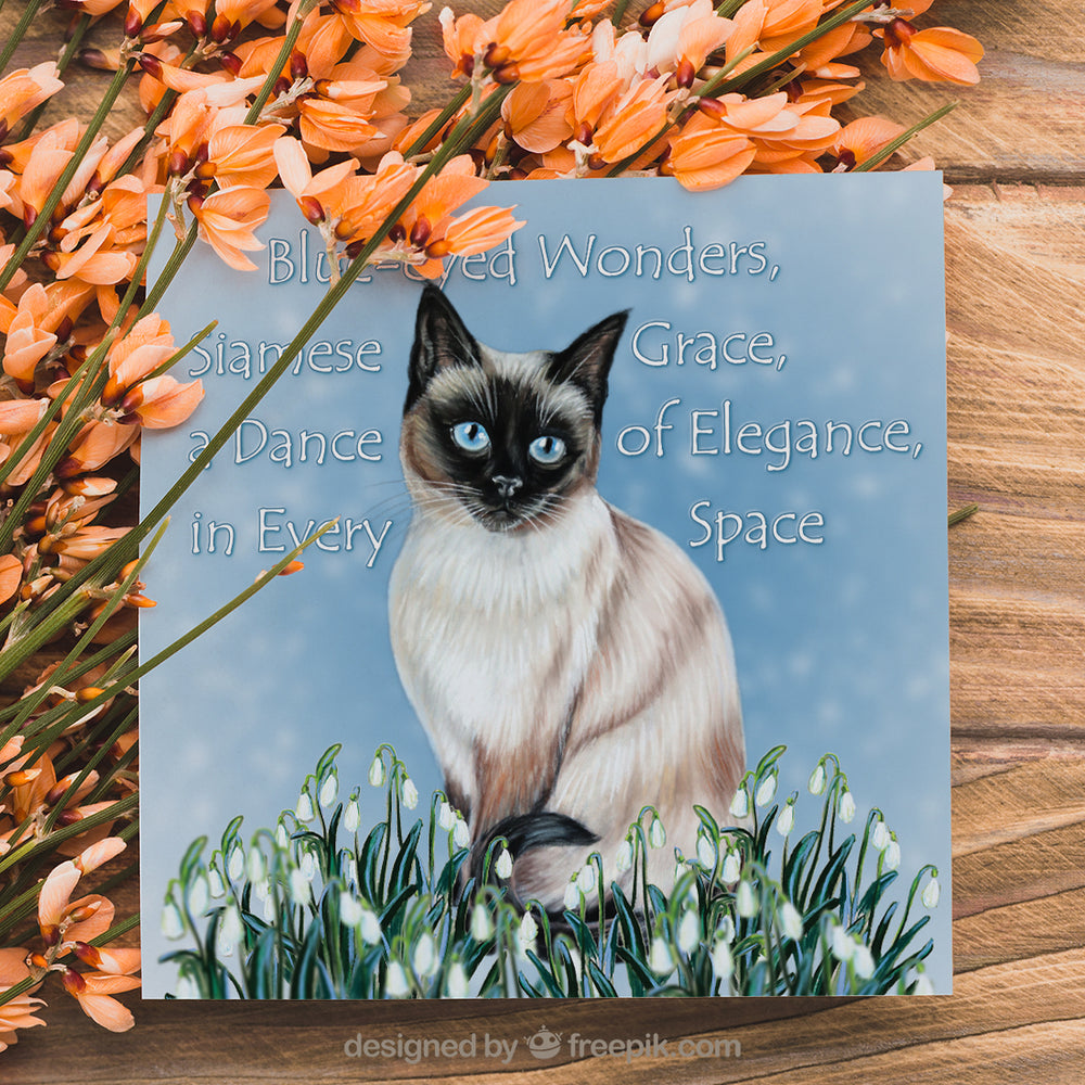 greeting card siamese cat