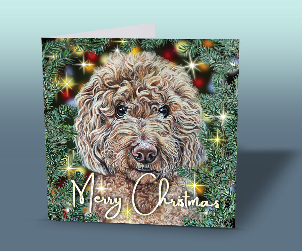 labradoodle card christmas