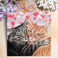maine coon cats card