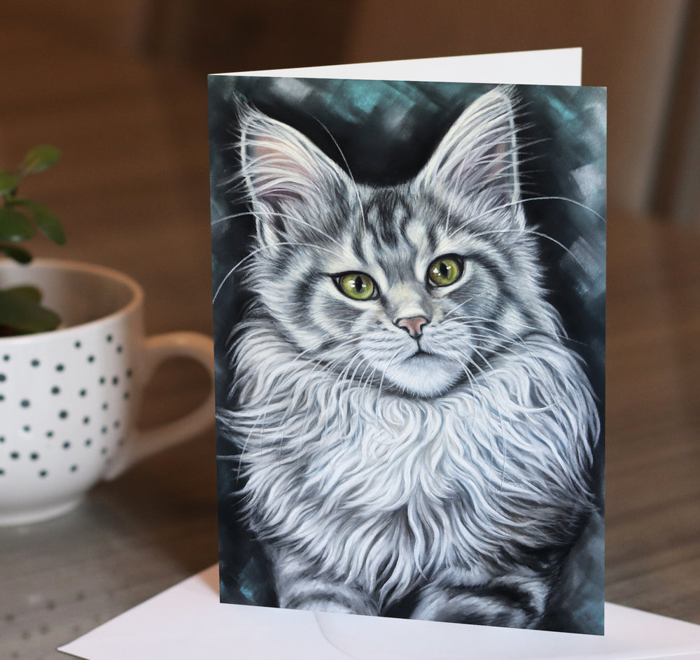 maine coon birthday card