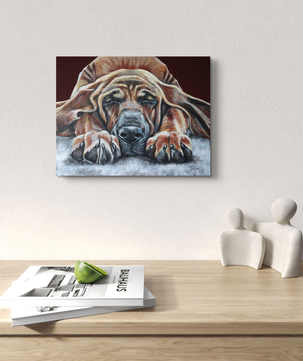 original painting for sale bloodhound