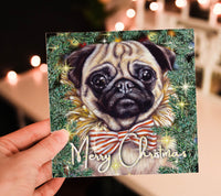 pug christmas card