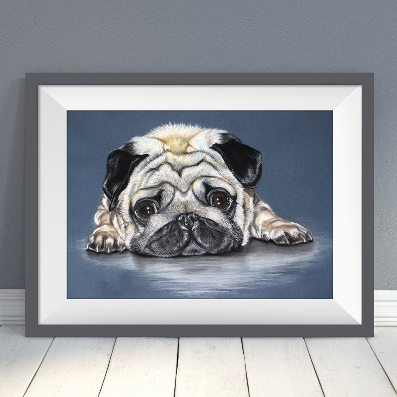 pug art print