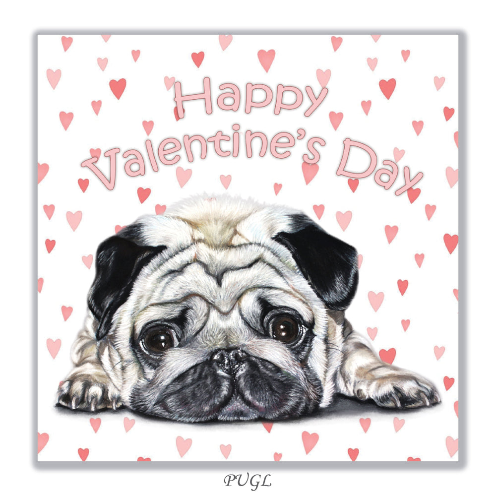 pug valentines card