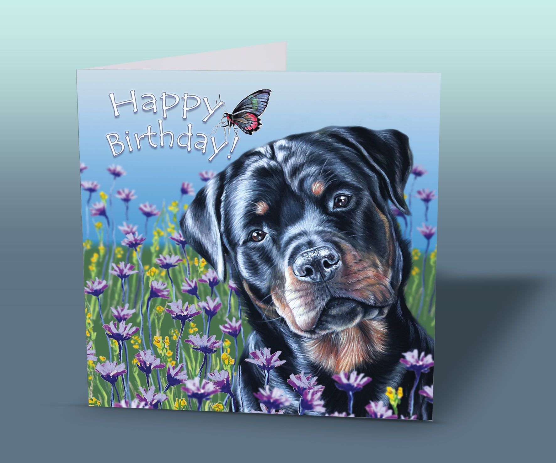 rottweiler birthday card