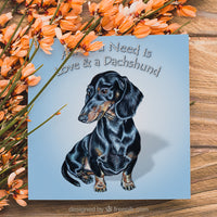 sausage dog greeting card