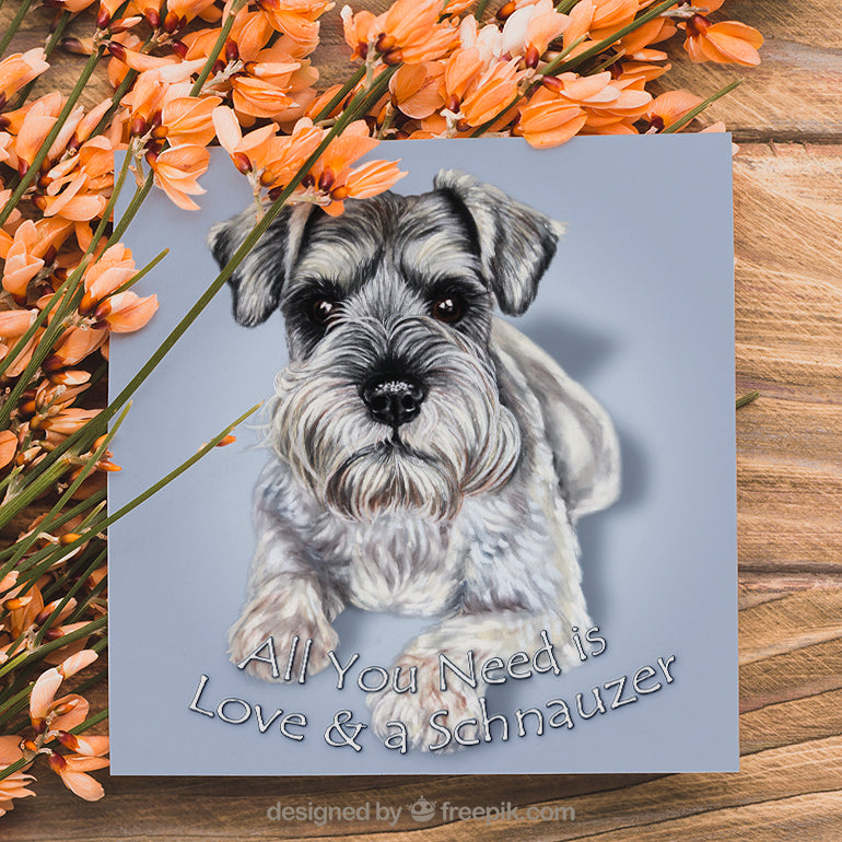 Schnauzer Quote Card