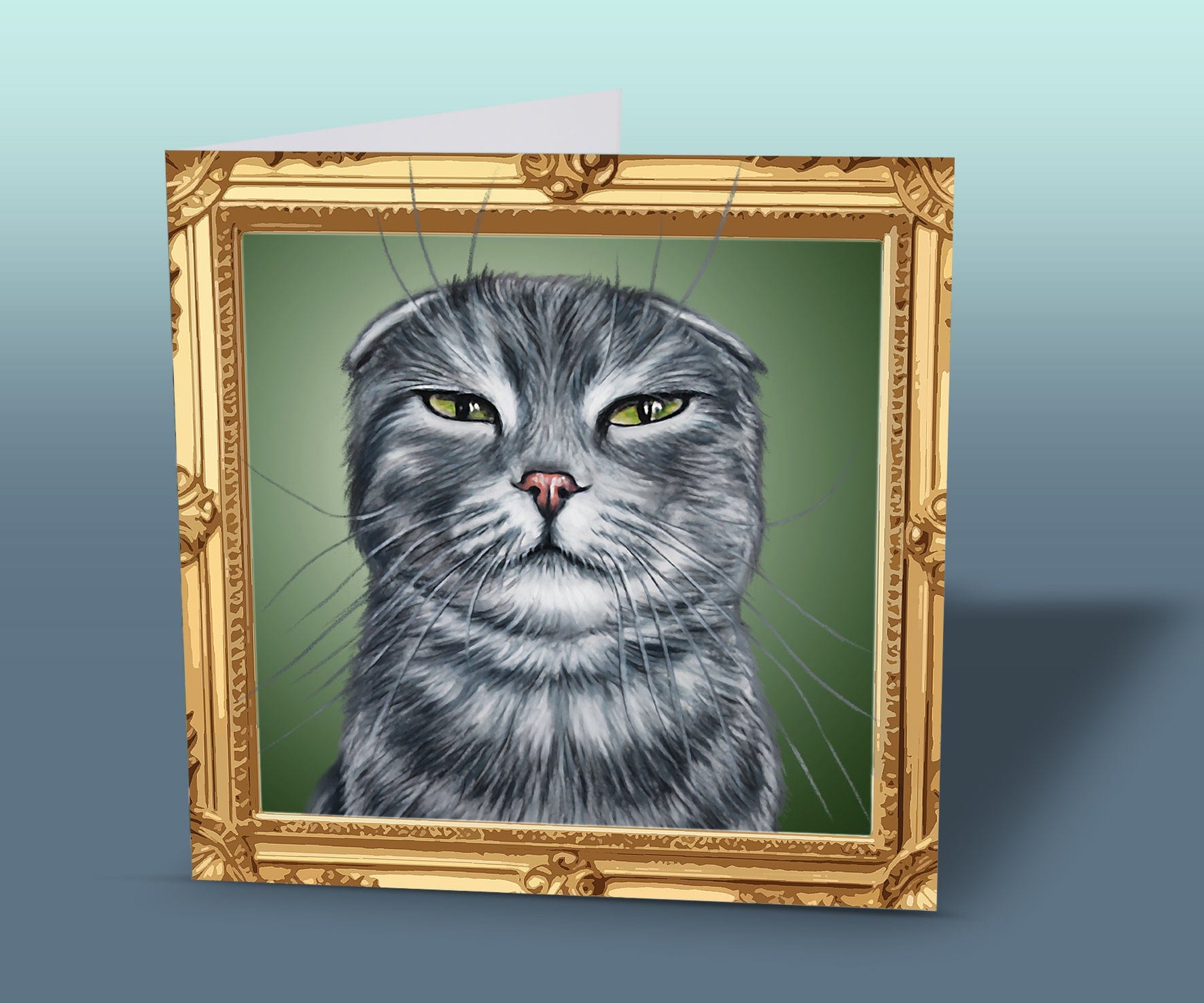 scottish fold greeting card