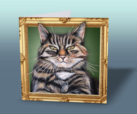 tabby cat greeting card